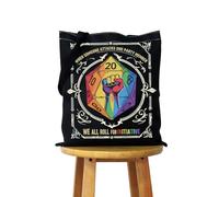 KUIYAI Borsa per la spesa con scritta in inglese "When Someone Attacks One Party Member We All Roll For Initiative"