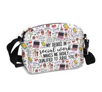 KUIYAI Divertente borsa a tracolla per assistente sociale, umorismo per lavori sociali, regalo di laurea MSW, regalo per studenti MSW (judge youUK)
