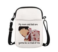 KUIYAI MAOFAED - Borsa a tracolla ispirata al film horror, con scritta in lingua inglese "My Mom and Dad Are Gonna Be So Mad At Me", per feste di Halloween