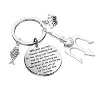 KUIYAI Portachiavi con mitologia greca, Dio antico del campo mezzo sangue, dio del mare, regalo per gli amanti della storia (wheneverPoseidonUK)