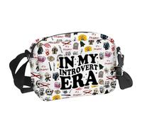 KUIYAI Regalo ispirato al film dell"orrore, divertente nella mia era introversa, borsa a croce, regalo di stagione inquietante, ricordo di festa di Halloween, Eradjuk Introverso, S