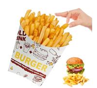 KUIZHEN Patatine fritte, 50 pezzi, grandi patatine fritte, scatole popcorn boxe, contenitore di carta usa e getta, adatto per hamburger, negozio, casa, film di viaggio, feste notturne
