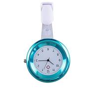 Kuizhiren1 - Orologio da infermiera in silicone, analogico, con numeri rotondi alla moda, analogico, al quarzo, con clip, per infermieri, medico, medico, colore: blu