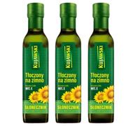 Kujawski Olio di Girasole Spremuto a Freddo 3x 250ml - Insalate Creme e Salse