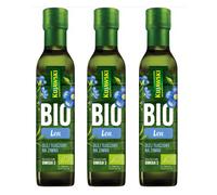 Kujawski Olio di Semi di Lino BIO Alimentare 3x 250ml - Spremuto a Freddo