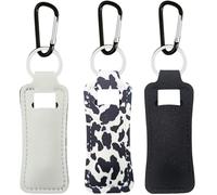 KUKEANVO Portachiavi Organizer per Burrocacao con Clip - Elegante Porta Gloss, Rossetto o Stick Labbra, Design Pratico per Borse, Chiavi, Zaini e Palestra (3 Pezzi Premium)