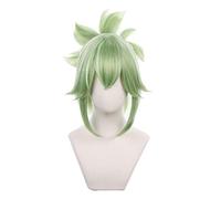 Kuki Shinobu Cosplay Wig Game Genshin Impact Light Green Short With Bangs Heat Resistant Fake Hair Party Wigs