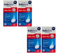 Kukident Detergente Attivo Plus 4 x 99 Pastiglie Gebiss-Prothesenreiniger
