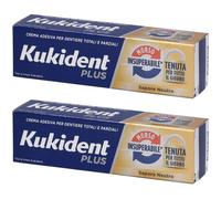 Kukident PLUS Morso Insuperabile Crema Adesiva Sapore Neutro 2x40 g Cr