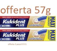 Kukident plus Sigillo Maxi Convenienza 57g Offerta 2 pezzi