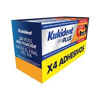Kukident Pro Plus - Adesivo per protesi dentali, confezione da 4 x 40 g, doppia azione