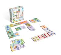KUKIKUK Domino Gioco in giardino - Gioco educativo a partire dai 2 anni - Promuove il pensiero logico e la prima comprensione delle regole - Carte da gioco grandi e stabili - Gioco ideale per