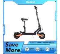 KuKirin G2 Max Scooter elettrico 10 "Pneumatico fuoristrada 1000W 55 km/h Velocità massima 48V 20,8Ah Portata 70 km Sedile staccabile Altezza regolabile KUKIRIN G2 MAX