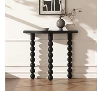 KUKIXKK Console Table, Wood Entryway Table, Black Contemporary Display Sofa Tables, Accent Tables for Hallway, Foyer, behind couch, Simple Installation(39.3inch/100cm)