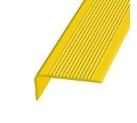 KUKIXKK Strisce Antiscivolo per Scale, Profilo per Bordi delle Scales, Profilo in Gomma per gradini, Bordo Antiscivolo, per Scale Interne/Esterne, Larghezza: 3x7 cm(Yellow,4.9m/16.08ft)