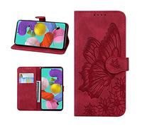 Kukoufey Cover per Oppo A54S 4G Custodia,Custodia per Oppo A16 CPH2269 CPH2275 / A16S CPH2271 / A54S 2021 4G CPH2273 / A53S 5G CPH2321 / A55 5G Custodia in Pelle Cover Case Red