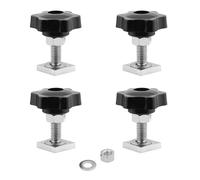 KUKUJIWA 4 Pezzi Bulloni per binari a T,M8X35mm Viti Scorrevoli M8 Adattatore con Dadi e Rondelle,Acciaio Inox Viti Scorrevoli T,Adattatori per Scanalature a T per Supporti Ringhiere Portapacchi