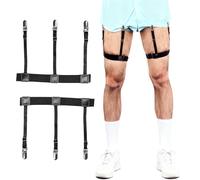 KUKUPOW 1 paio Soggiorni Camicia, Ferma Camicia Uomo, Regolabile Bretelle Camicia Elastica Reggicalze, Previene Efficacemente la Formazione di Pieghe Sulle Camicie