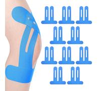 KUKUPOW 10Pcs Kinesio Taping Ginocchio, Tape Ginocchio Blu,Benda Elastica Impermeabile, Pretagliato/Altamente elastico/Sensazione di Libertà/Specialista Nella Protezione Delle Ginocchia