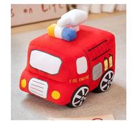KUKUShining Camion dei Vigili del Fuoco in Peluche, Gioco Veicolo Adorabile Istruzionale per Piccoli Bambini Imparare Giocare Regalo Perfetto Anniversario Ragazzi(Firetruck,25cm/9.8in)