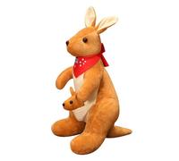 KUKUShining Canguro Coccoloso Con Peluche for Bambini, Morbido Animale Peluche for Bambini, Ideale for I Più Piccoli, Aree Gioco for Bambini, Arredamento for Cameretta Bambini(Lightbrown,45cm/17.7in)