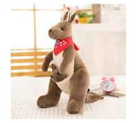 KUKUShining Canguro Coccoloso Con Peluche for Bambini, Morbido Animale Peluche for Bambini, Ideale for I Più Piccoli, Aree Gioco for Bambini, Arredamento for Cameretta Bambini(Darkbrown,55cm/21.7in)