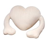 KUKUShining Cuscino A Forma Di Cuore, Cuscini Rossi Imbottiti Cuscini Decorativi A Forma Di Cuore Regalo Di San Valentino(White)