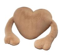 KUKUShining Cuscino A Forma Di Cuore, Cuscini Rossi Imbottiti Cuscini Decorativi A Forma Di Cuore Regalo Di San Valentino(Brown)