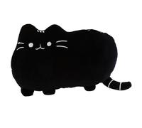 KUKUShining Cuscino Di Peluche Di Gatto, Kawaii A Forma Di Gattino Biscotti Giocattoli Di Peluche Morbidi Cuscini Bambole Regali Per L'arredamento(Black,50cm/19.7in)