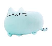 KUKUShining Cuscino Di Peluche Di Gatto, Kawaii A Forma Di Gattino Biscotti Giocattoli Di Peluche Morbidi Cuscini Bambole Regali Per L'arredamento(Blue,25cm/9.8in)