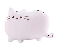 KUKUShining Cuscino Di Peluche Di Gatto, Kawaii A Forma Di Gattino Biscotti Giocattoli Di Peluche Morbidi Cuscini Bambole Regali Per L'arredamento(White,50cm/19.7in)