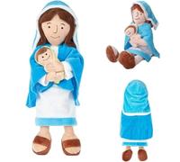 KUKUShining Il mio amico Gesù peluche, Bambola di Gesù in cotone, Regalo religioso per la Chiesa di Cristo, Decorazione cattolica per Natale e Pasqua(Maria)