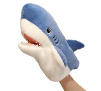 KUKUShining Marionetta Di Peluche, Simpatico Animale Di Peluche A Forma Di Squalo Con Bocca Mobile Giocattolo Per Giochi Di Ruolo Regalo Didattico(Shark)