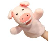 KUKUShining Marionetta Di Peluche, Simpatico Animale Di Peluche A Forma Di Squalo Con Bocca Mobile Giocattolo Per Giochi Di Ruolo Regalo Didattico(Pig)