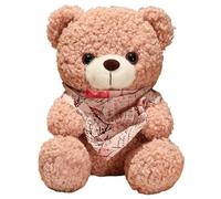 KUKUShining Orsacchiotto Di Peluche, Morbido Coccoloso Bambola Di Peluche Con Sciarpa Rosa Orsetto Seduto Regalo For Bambini Fidanzata(Pink)