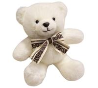 KUKUShining Orsacchiotto Di Peluche, Morbido Peluche Con Papillon Simpatico Orsetto Seduto Regalo For Fidanzate Bambini E Adulti(White)