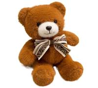 KUKUShining Orsacchiotto Di Peluche, Morbido Peluche Con Papillon Simpatico Orsetto Seduto Regalo For Fidanzate Bambini E Adulti(Brown)