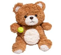 KUKUShining Orsetto Di Peluche Sportivo, Simpatico Morbido Peluche Con Palla Da Basket Pallone Da Calcio Orsacchiotto Marrone Regalo For Bambini(Yellow,50cm/19.7in)