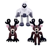 KUKUShining Peluche 99 Nights In The Forest, Morbido Ispirato Al Gioco Peluche Da Collezione A Forma Di Cervo Cattivo Per Natale(3PCS)
