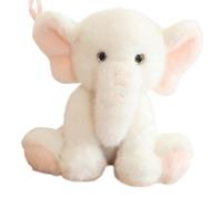 KUKUShining Peluche A Elefante, Simpatici Animali Di Peluche Morbidi Cuscini Pelosi Morbidi Peluche For Bambine E Ragazzi Regalo Di Compleanno(White,23CM/9.05in)