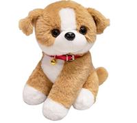 KUKUShining Peluche A Forma Di Cane, Morbido Cucciolo Di Border Collie Kawaii Peluche Bulldog Shibainu For Bambini Compleanno(Border Collie,22cm/8.7in)