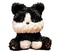 KUKUShining Peluche A Forma Di Cane, Peluche A Forma Di Cani Morbido E Coccoloso Regalo Per Compleanno E San Valentino(Black)