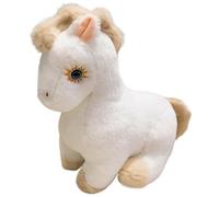 KUKUShining Peluche A Forma Di Cavallo, Morbido E Coccoloso Bambola Di Peluche A Forma Di Puledro Realistico Regalo Per La Decorazione Della Stanza(White,45cm/17.7in)