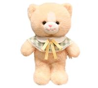 KUKUShining Peluche A Forma Di Gatto, Cuscino Con Bavaglino Peluche Morbido Tenero A Forma Di Gattino Da Abbracciare E Come Regalo(30cm/11.8in)