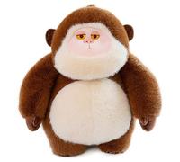 KUKUShining Peluche A Forma Di Gorilla, Tenero Peluche A Forma Di Scimmia Con Corpo Rotondo Morbido Cuscino Di Orangutan Per Giocare(Brown,45cm/17.7in)