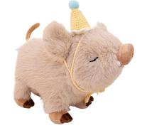 KUKUShining Peluche A Forma Di Maialino, Realistico E Morbido Peluche Kawaii Regalo For Bambini Bambine E Ragazzi Compleanno(Khaki B,20cm/7.8in)