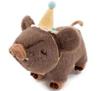 KUKUShining Peluche A Forma Di Maialino, Realistico E Morbido Peluche Kawaii Regalo For Bambini Bambine E Ragazzi Compleanno(Brown B,20cm/7.8in)