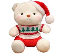 KUKUShining Peluche A Forma Di Orsacchiotto, Carino Con Cappello Da Babbo Natale Peluche Soffici Bambole For Regali Di Natale For Bambini E Fidanzate(Men)