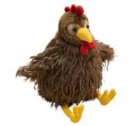 KUKUShining Peluche A Forma Di Pollo, Soffice Con Testa Di Pollo Divertente E Zampe Gialle Peluche Morbido For Bambini In Occasione Del Compleanno(Brown,28cm/11in)