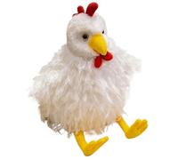 KUKUShining Peluche A Forma Di Pollo, Soffice Con Testa Di Pollo Divertente E Zampe Gialle Peluche Morbido For Bambini In Occasione Del Compleanno(White,38cm/14.96in)